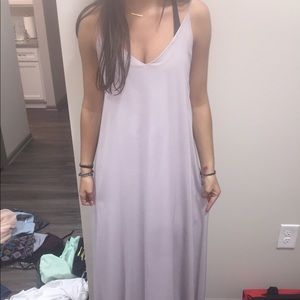 Chiffon purple maxi dress